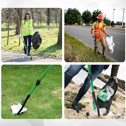 Miniatura 6 de Herramienta de alcance de 41.7 pulgadas de largo actualizada, 2023, alcanzadores y agarradores para personas mayores, con mandíbula giratoria +