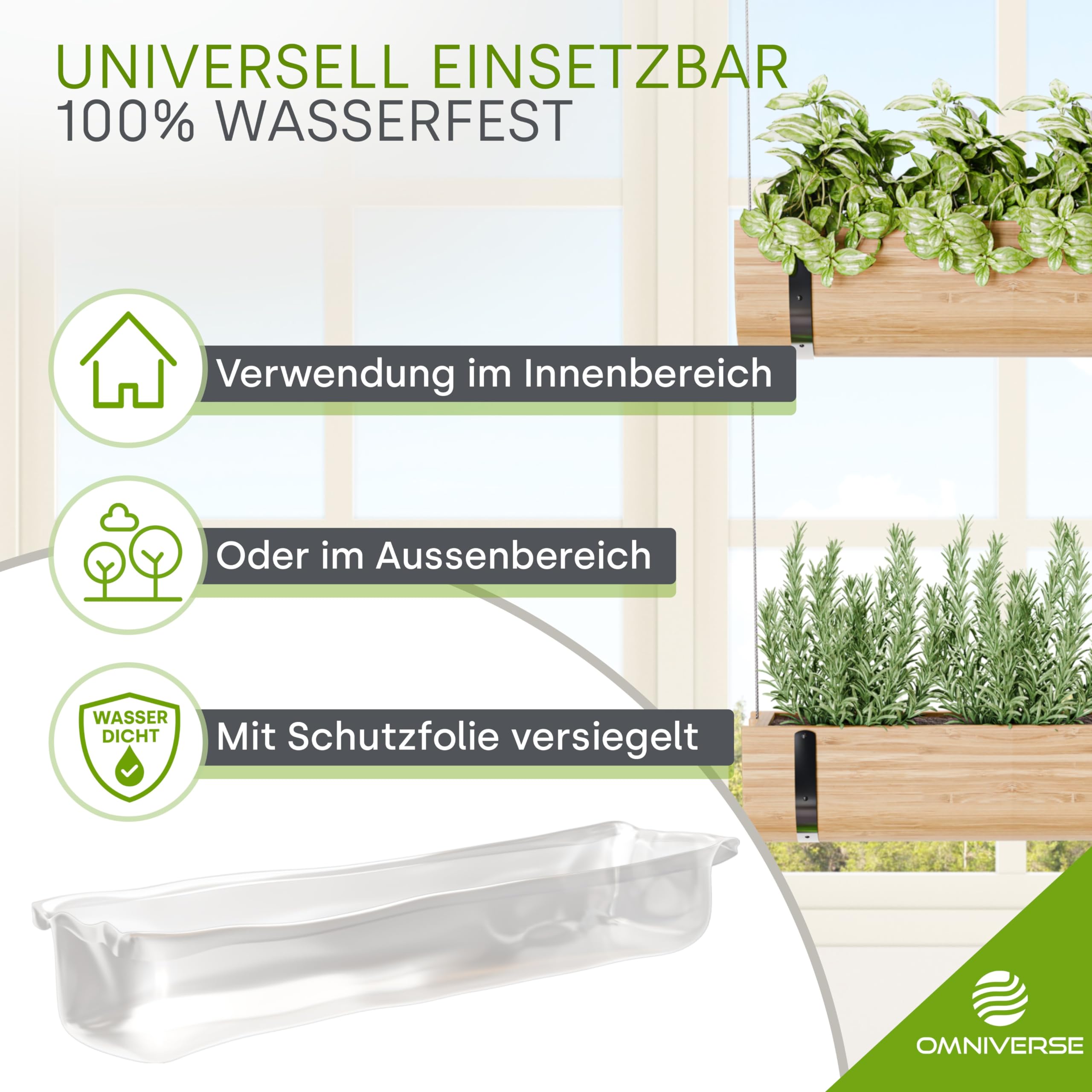 Omniverse Bambus Hochbeet  einzigartiges Design  flexibel  hhenverstellbar  innen und auen  Kruterbeet -Blumenkasten - nachhaltig   Zertifiziert  Deckenmontage oder Wandmontage  platzsparend: Amazon.de:  Garten