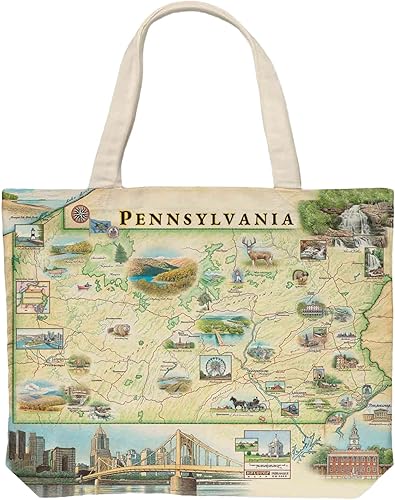 Vista 25 de Xplorer Maps Bolsa de lona con asas, bolsa de compras de comestibles de tela, bolsa reutilizable y ecológica, 100% algodón, lavable California’s