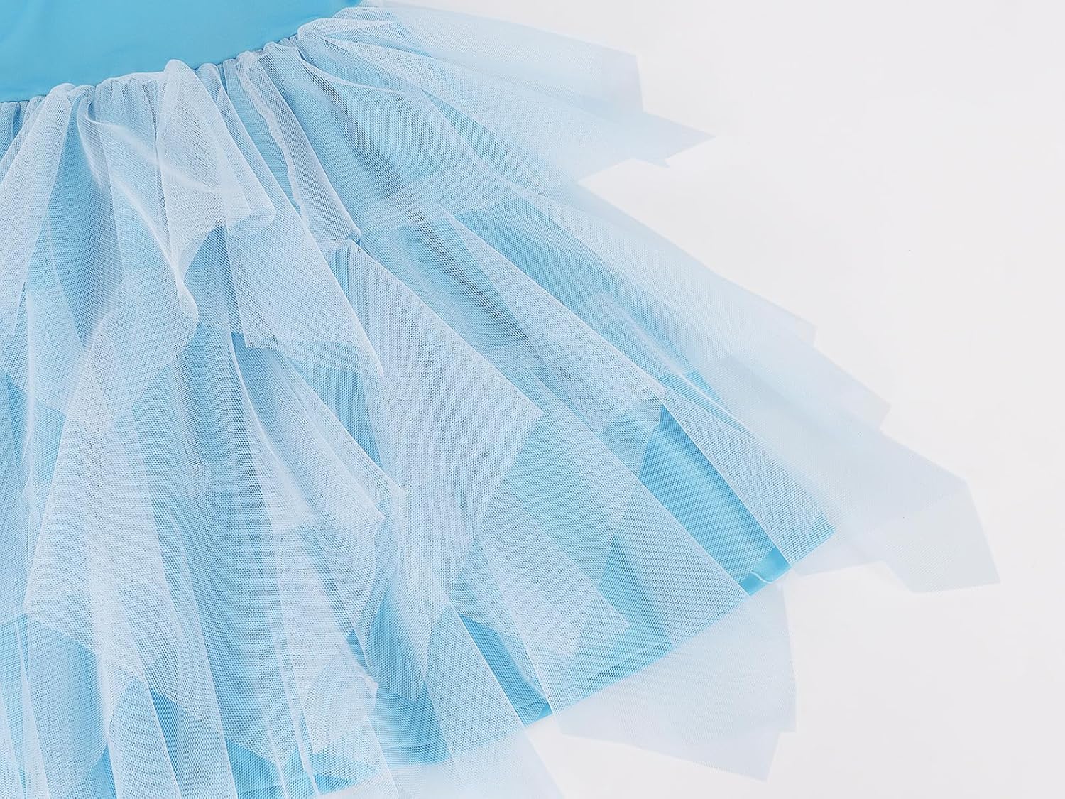 COTRIO Girls Casual Dresses Irregular Tulle Tutu Dress Formal Dress Ruffle Sleeve Skater Twirl Sundress Birthday Party Outfit - Image 7