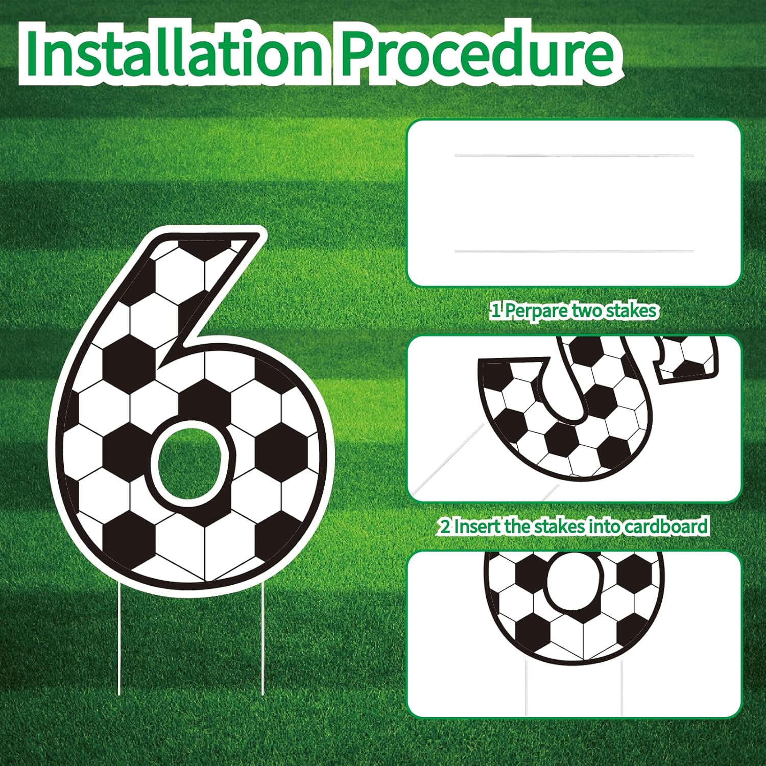 10 Pcs Soccer Yard Signs 2026 Senior Night Decorations – 15 Inch Large Class of 2026 Graduation Yard Signs with Stakes – Outdoor Soccer Theme Lawn Decor for Senior Night & Sports Party