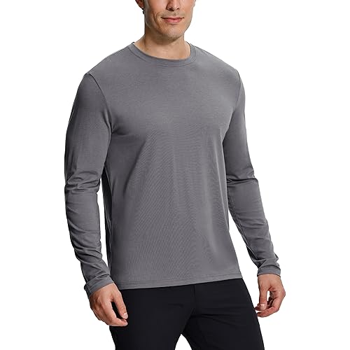 Pioneer Camp Mens Bamboo Viscose T Shirt Ultra Soft Plain Tshirts for Men Cooling Crew Neck Casual Basic Tee Shirt Undershirt