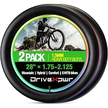 2 Pack 14"/16"/18"/ 20"/ 22"/24"/ 26"/27.5"/28"/29" x1.75/2.125 Heavy Duty Bicycle Tube, with 32mm AV Schrader Valve, Inner Tube for Kids/Road/MTB Bike2 of One Size