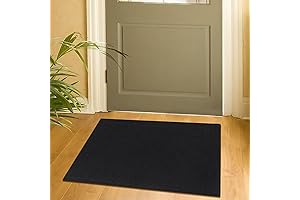 Rubber Backed Rugs 2x3: Machine Washable Modern Solid Design Non-Slip Area Rug
