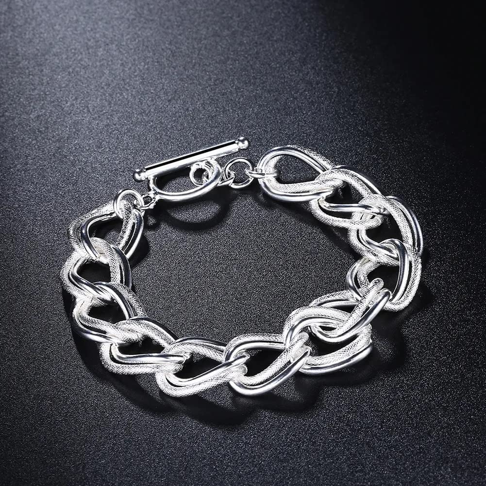 Bracelet à chaîne double twist le symbole d'un amour éternel