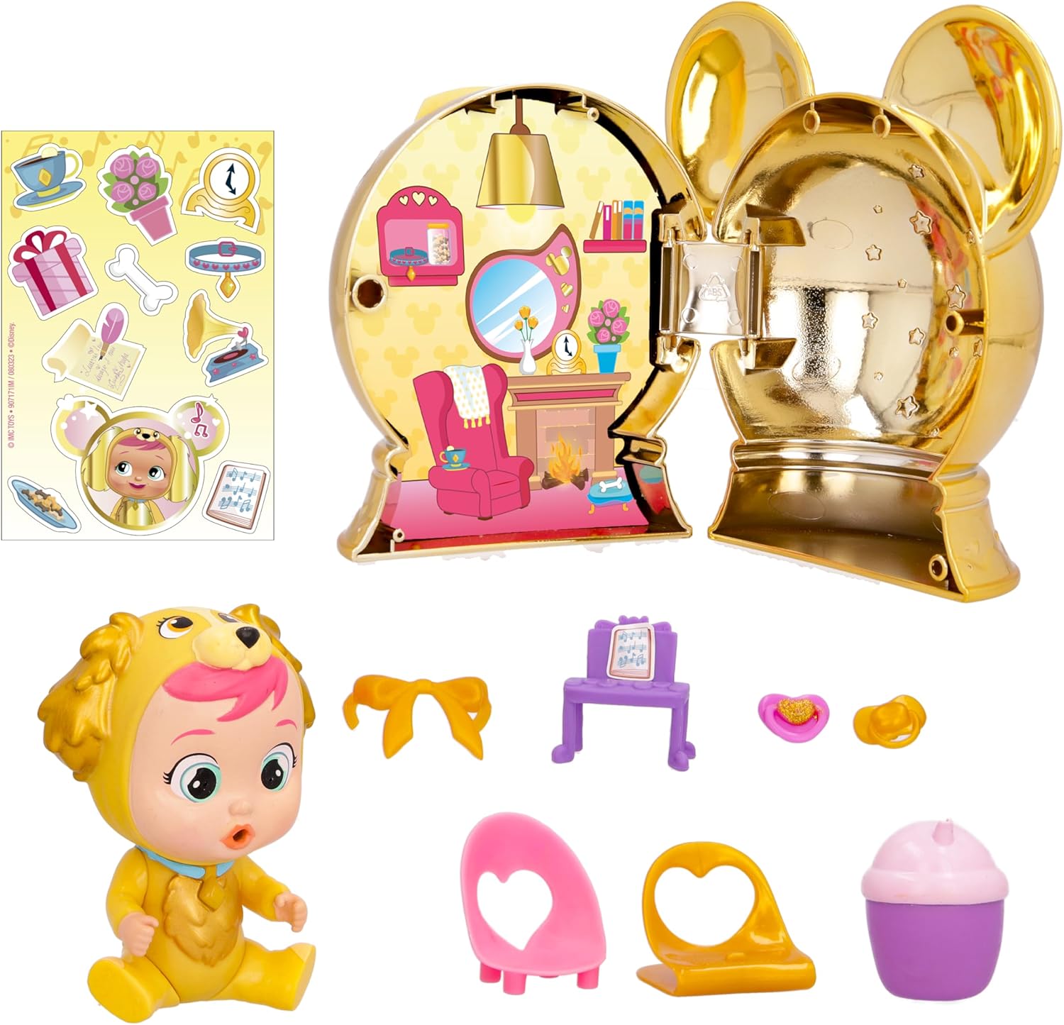 Cry Babies Magic Tears Disney Edition | Collectable Mini Cry Baby Surprise Doll with Real Tears and Accessories | Doll for Children +3 Years Old