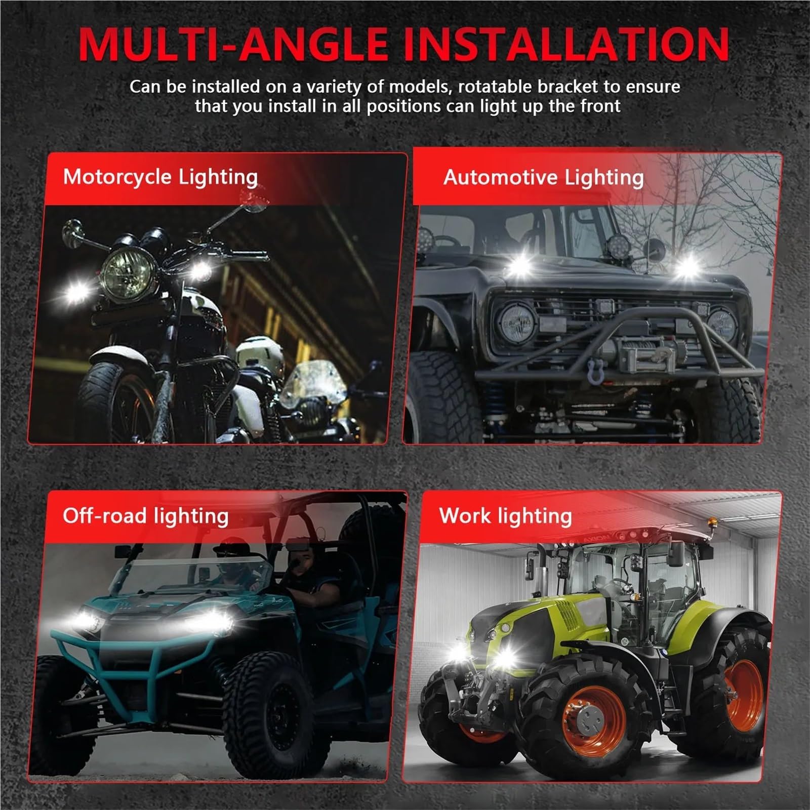 Moto Faro Fanale per Moto Luminoso 4x4 Ha Condotto La Lampada Bar off ROA Barca 4X4 Camion Trattore ATV SUV Super 3 Pollici LED Spot Luce Lavoro della Nebbia