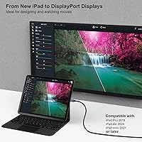 Vista 6 de BENFEI Cable USB-C a DisplayPort de 6 pies (8K a 60Hz 4K a 144 Hz), cable USB tipo C a DisplayPort compatible con Thunderbolt 34 con iPhone 15