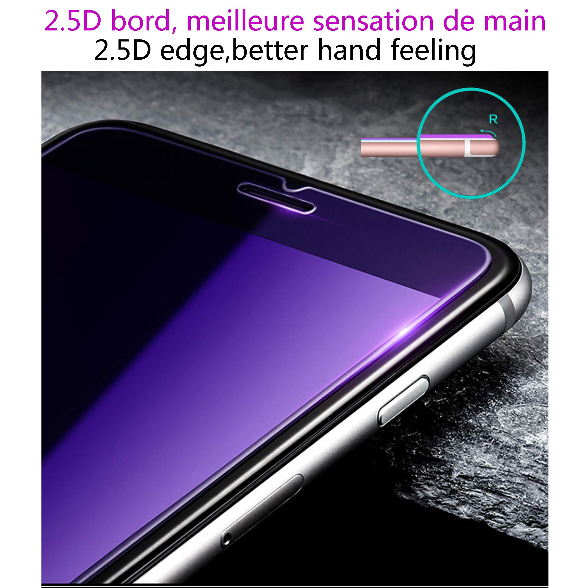 MOTIVE LIFE Anti Blue Light Screen Protector for iPhone 17e/16e/14/13/13Pro,2.5D Edge 9H Tempered Glass Protective Cover - Image 3