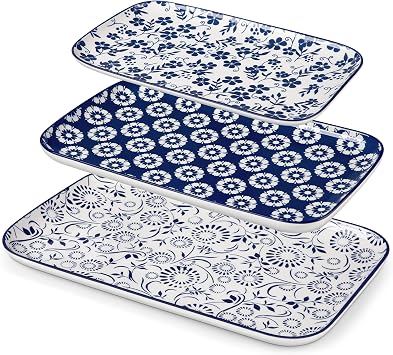 vancasso SELENE Ceramic Serving Platters Set of 3, 16/14/12 Inch