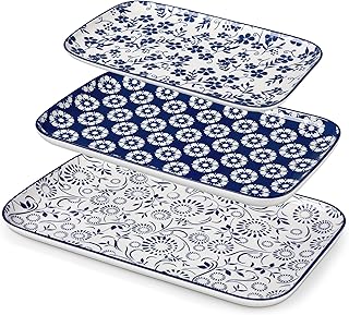 vancasso Porcelain Serving Platters Set of 3, Serving Trays for Party, S...