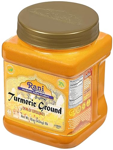 Miniatura 7 de Rani - Especias en polvo de raíz de cúrcuma Haldi alto contenido de curcumina 16 onzas 1 libra 1601oz totalmente natural 100 puro sin sal vegano