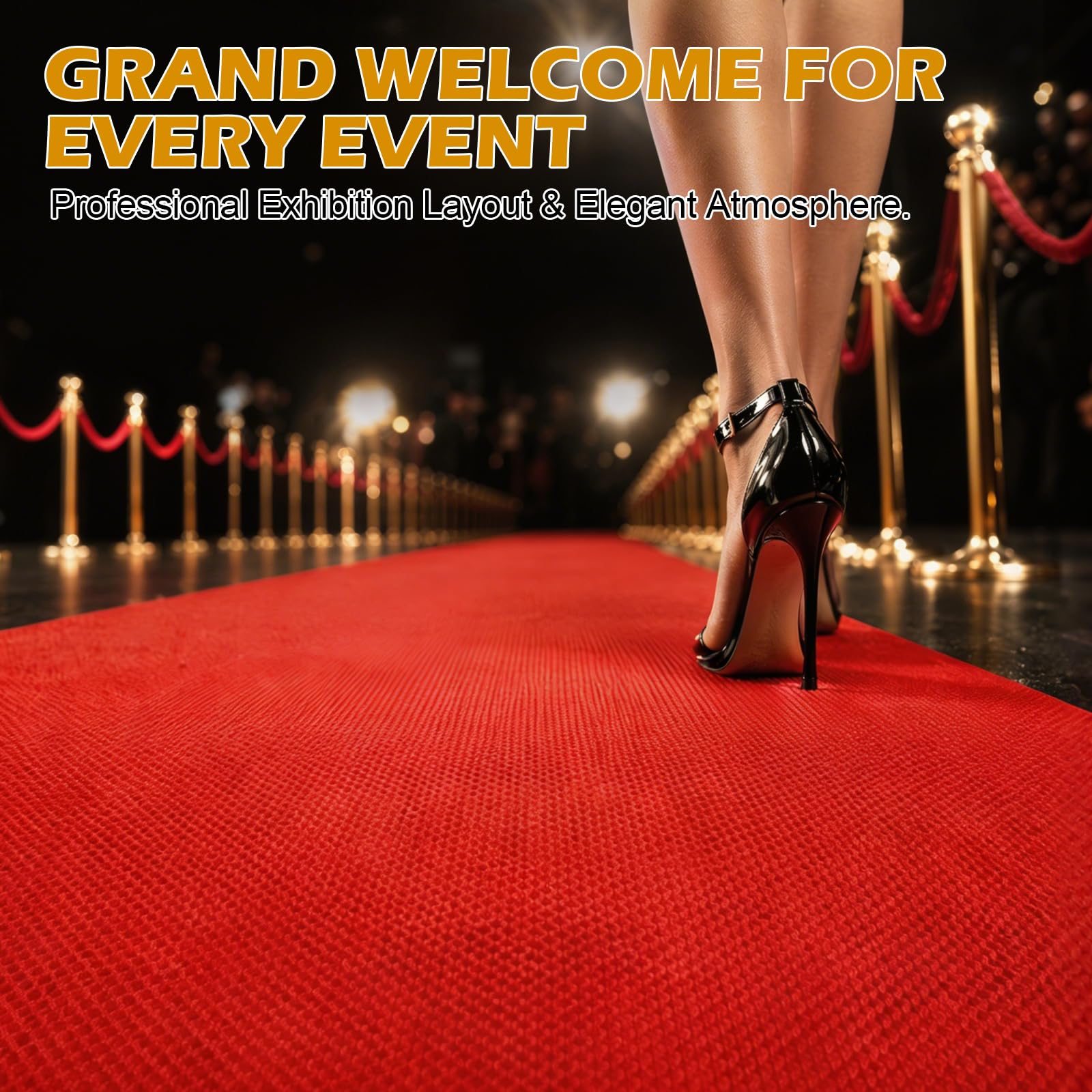 Tappeto rosso VIP Läufer Red Carpet, tappeto per matrimonio, evento, tappeto per ricevimento, tappeto antiscivolo, per matrimoni, Natale, Ringraziamento, accessorio per esterni, matrimoni