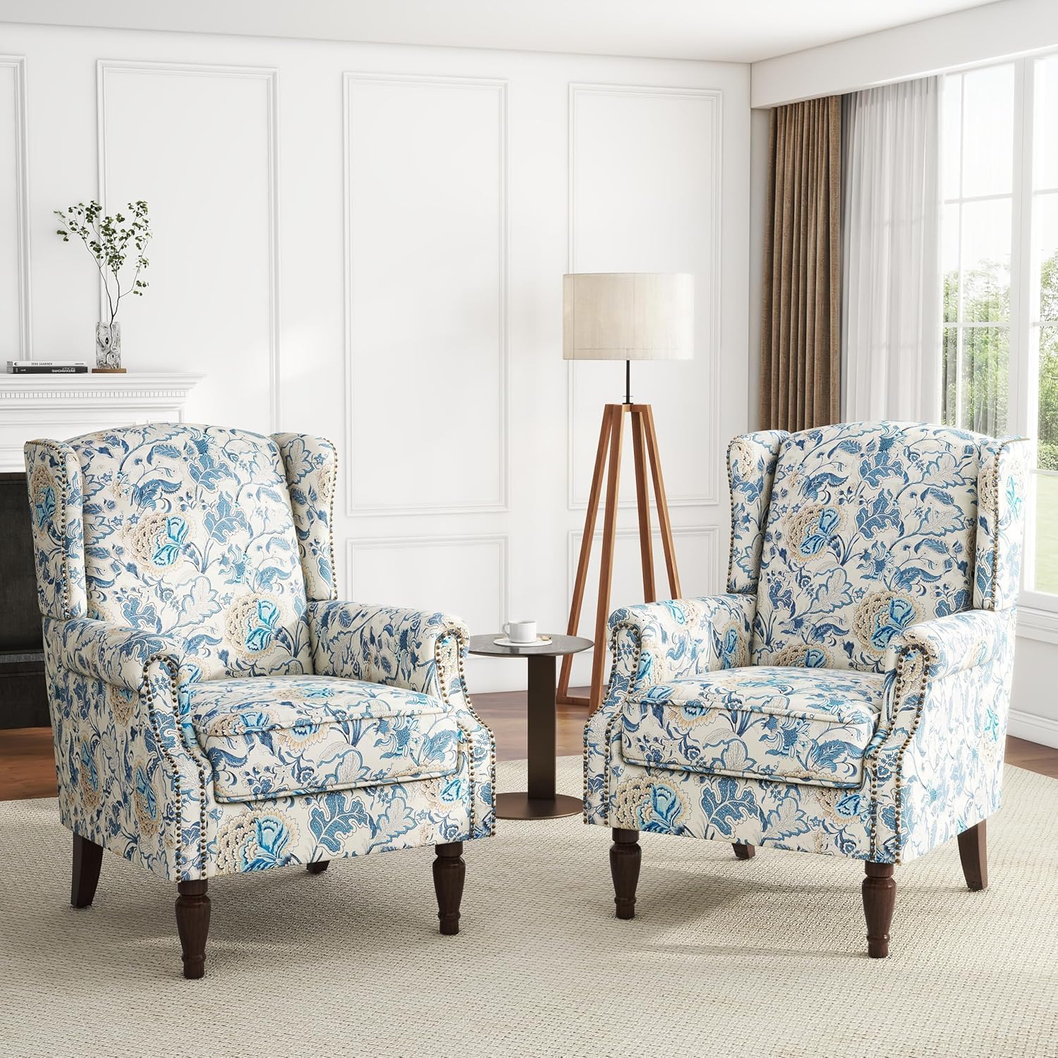 UIXE High Back Accent Chairs Set of 2