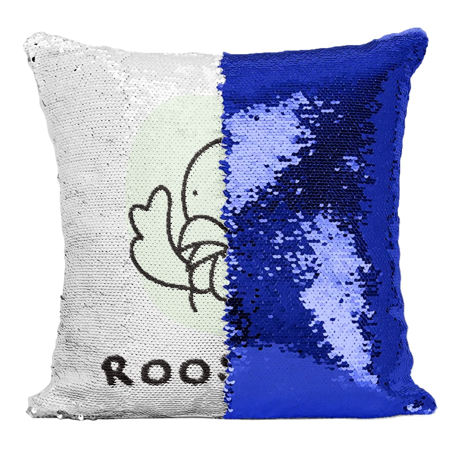 Coussin Coq Signe Chinois Bleu : Cadeau Horoscope Idéal