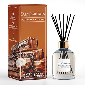 ScentSationals Mahogany & Amber Water-Based Reed Diffuser - 5 FL OZ