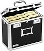 Vaultz VZ01187 Locking File Tote Storage Box, Letter, 13-34 x 7-14 x 12-14, Black