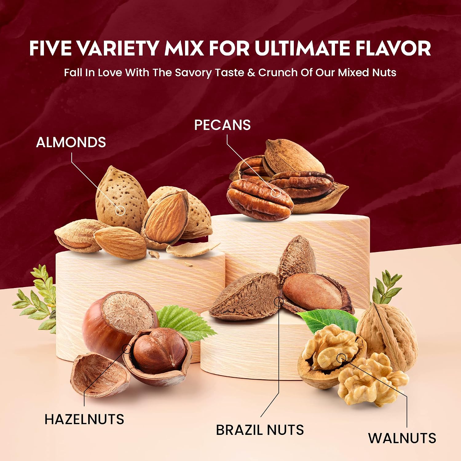 We Got Nuts Deluxe Mixed Nuts | In-Shell Raw and Unsalted Mixed Nuts | Fresh Roasted Snack Mix | Healthy and Delicious Nuts Mix | Kosher Friendly Mixed Nuts 3 lbs