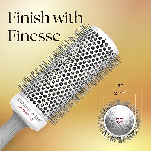 Miniatura 27 de Olivia Garden Ceramic + Ion Speed XL - Extra-Long Round Thermal Hair Brush - Not Electrical - Professional Blowout Brush for Normal to Thick Hair