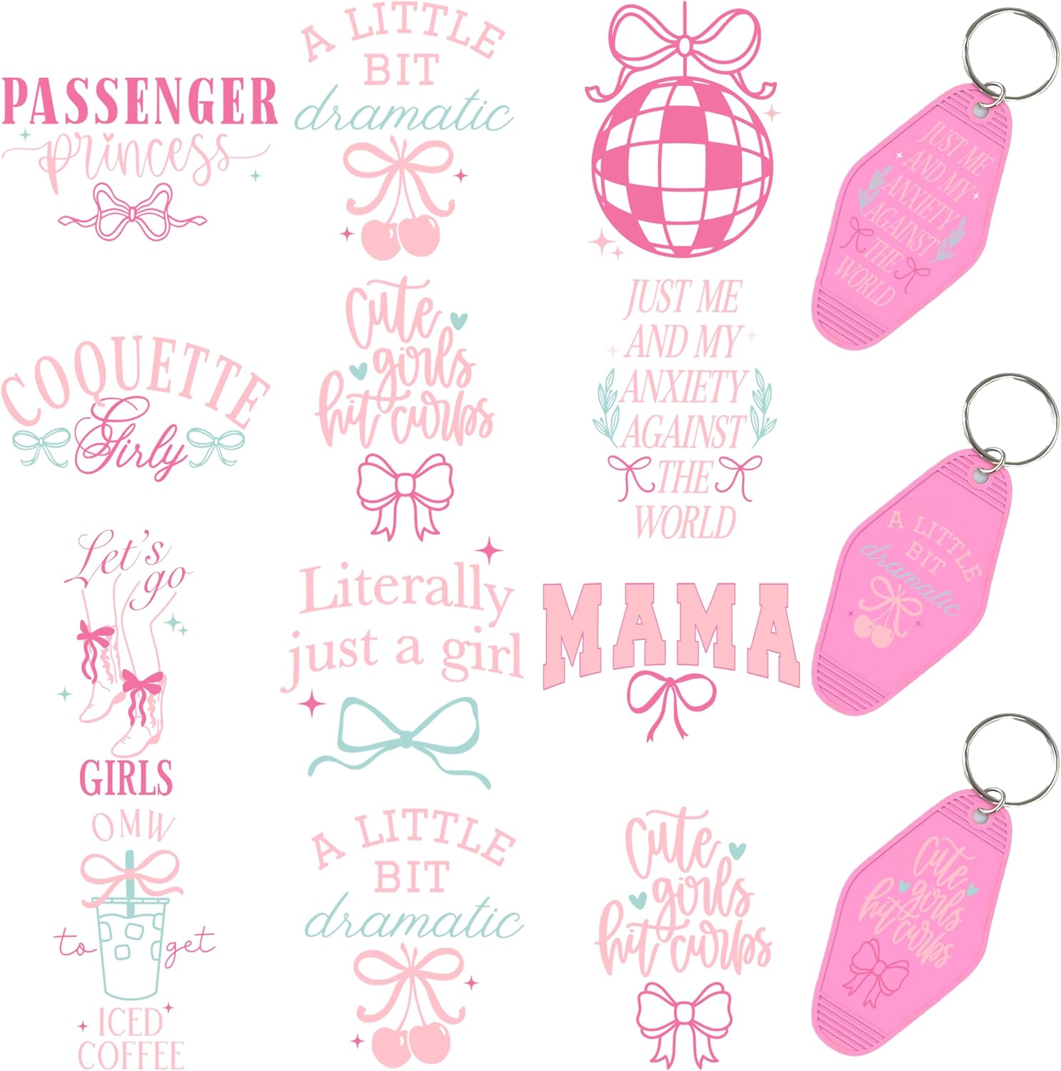 60pcs Best Friends UV DTF Keychain Transfer Papers image 5