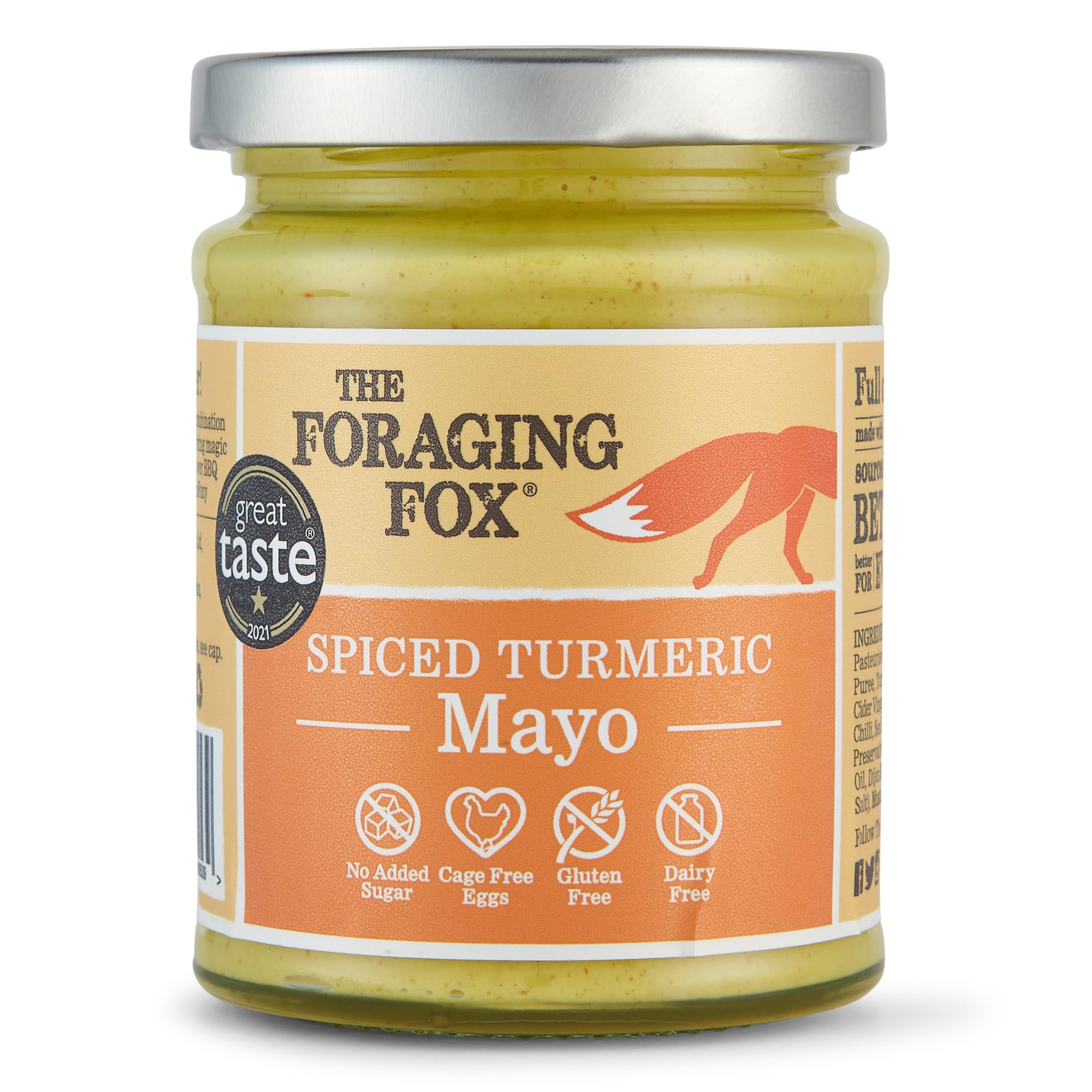 The Foraging Fox | Ohne Zuckerzusatz Glutenfrei Gewürzte Kurkuma Mayo, 6 x 240 g