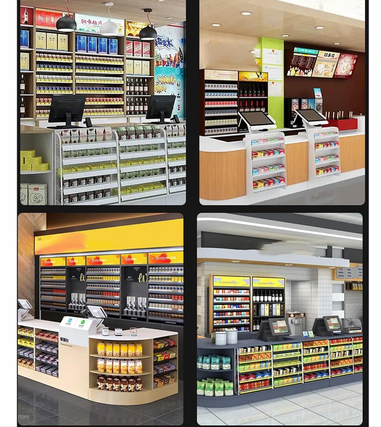 Silver Metal Cigarette Holder & Display Case - Cigar, Blunt Wraps, Candy POS Counter Rack, 80.5x17.3x60cm - Stylish Store Shelves for Organizing & Showcasing