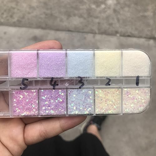 Miniatura 3 de PrettyG Juego de 10 cajas de purpurina en polvo que cambia de color UV  Festival Rave Maquillaje de Belleza Cara Cuerpo Arte Decoración UV-10C