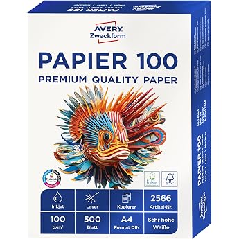 Avery Zweckform 2566 Inkjet Printer Paper DIN A4 100 g/m  White