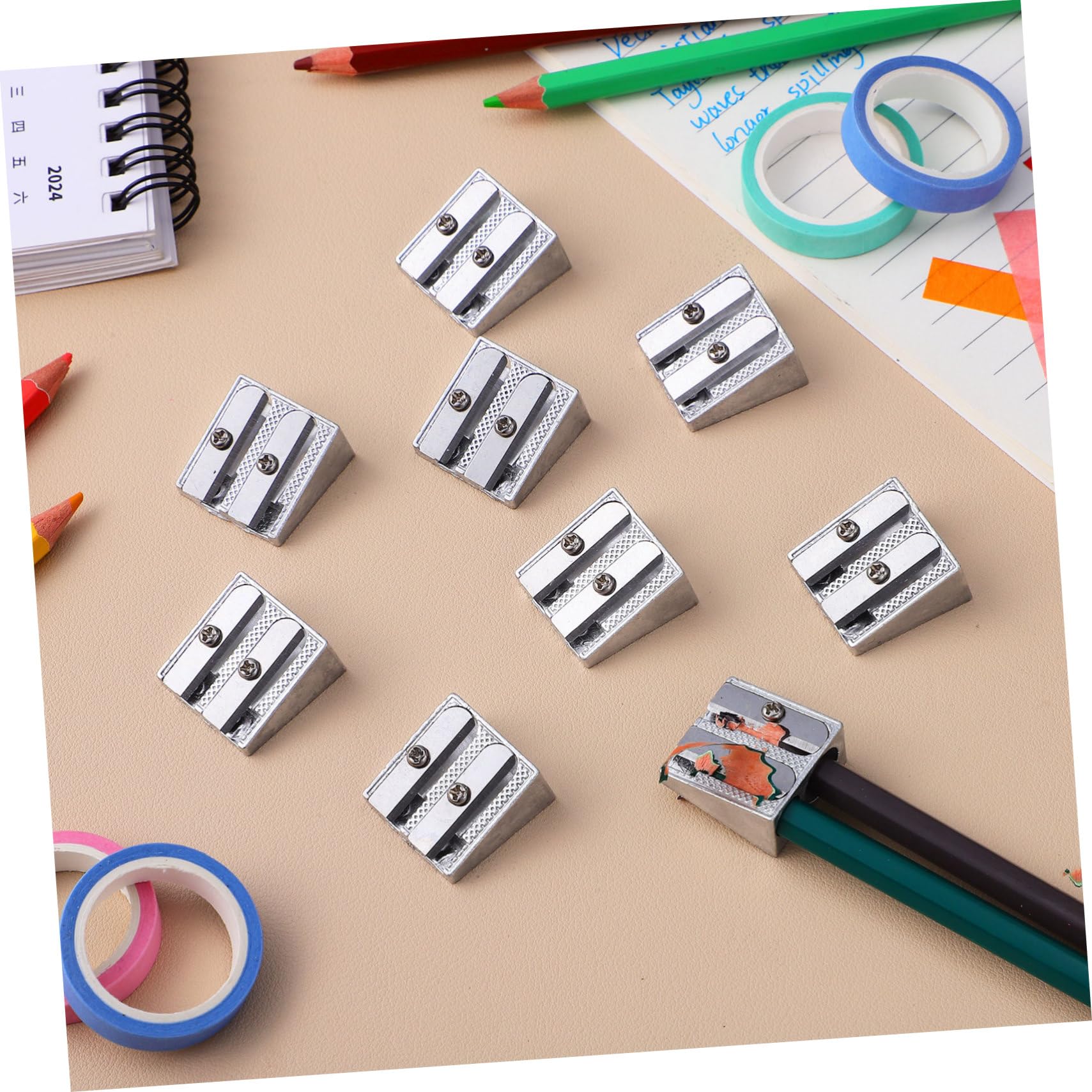 Gadpiparty 5 Sätze Bleistiftspitzer Aus Aluminiumlegierung Kompakter Bleistiftspitzer Für Die Schule Manueller Für Das 20 Stück * 5