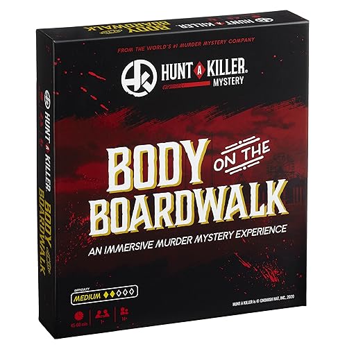 Hunt A Killer: Body On The Boardwalk, Catch the Amusement Park Killer, Interactive Unsolved Mysteries Game, Mystery Box for Game Night, Murder Mysteries Card, Puzzle & Board Games, For Ages 14 and up - Body On The Boardwalk