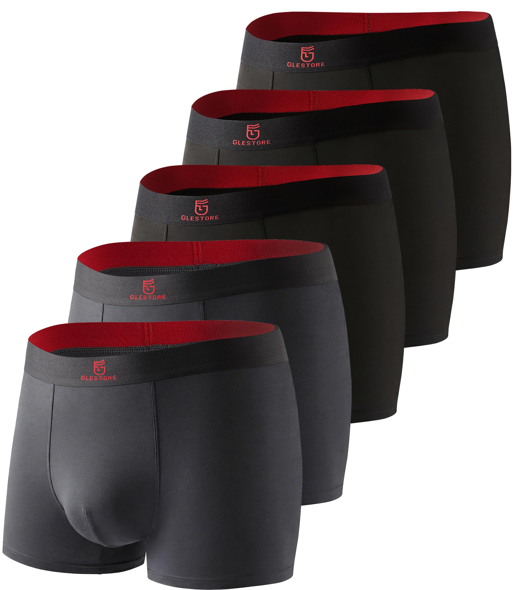 GLESTORE Modal Unterhosen Männer Boxershorts Herren 5er Pack Underpants