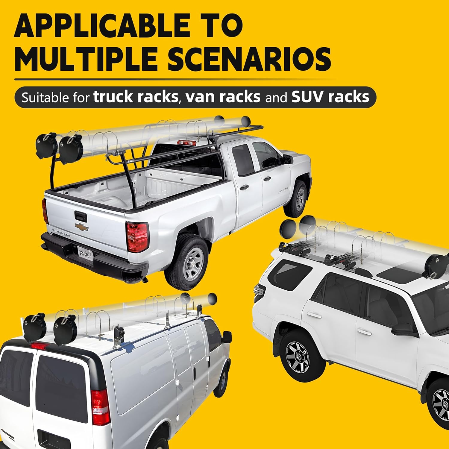 Universal 6 Inch PVC Conduit Carrier Kit with Locking Mechanism - Heavy-Duty, Weather-Resistant for Underground Electrical & Data Cable Protection, Black