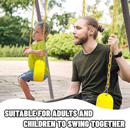 Miniatura 6 de Juego de columpios paquete de 2 unidades, adecuado para niños y adultos, viene con ganchos y cadenas, perfecto para patio trasero