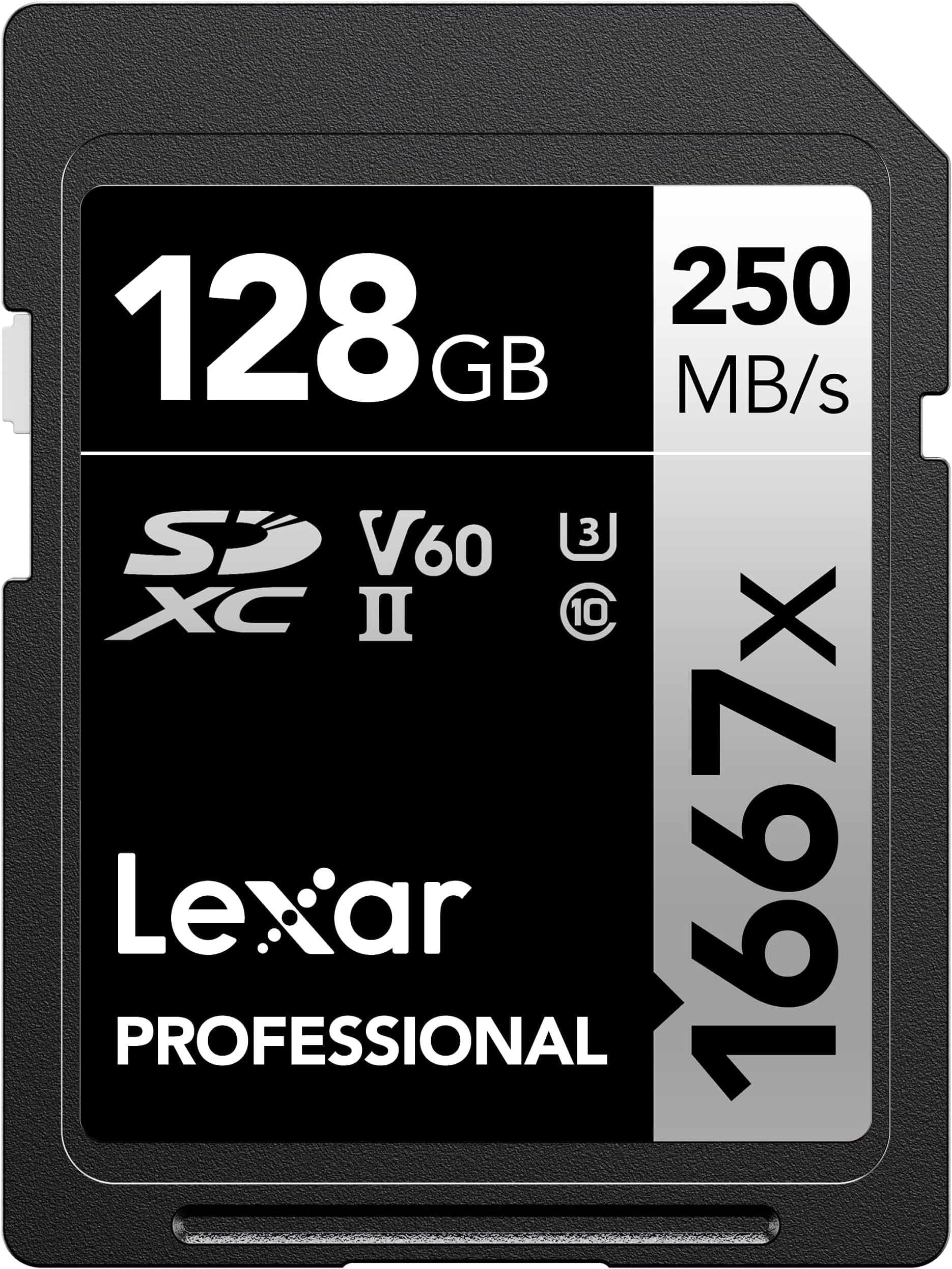 Lexar Professional 1667x 128GB SDXC UHS-II/U3 Card (LSD128CBNA1667)