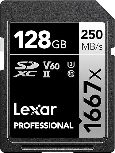Vista 15 de Lexar Tarjeta de memoria Armor Silver PRO SDXC de 256 GB, UHS-II, C10, U3, V60, 6K UHD, lectura de hasta 280 MB/s, acero inoxidable, para fotógrafos