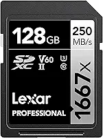 Cartão de memória Lexar Professional LSD128CBNA1667, 128GB, para câmera