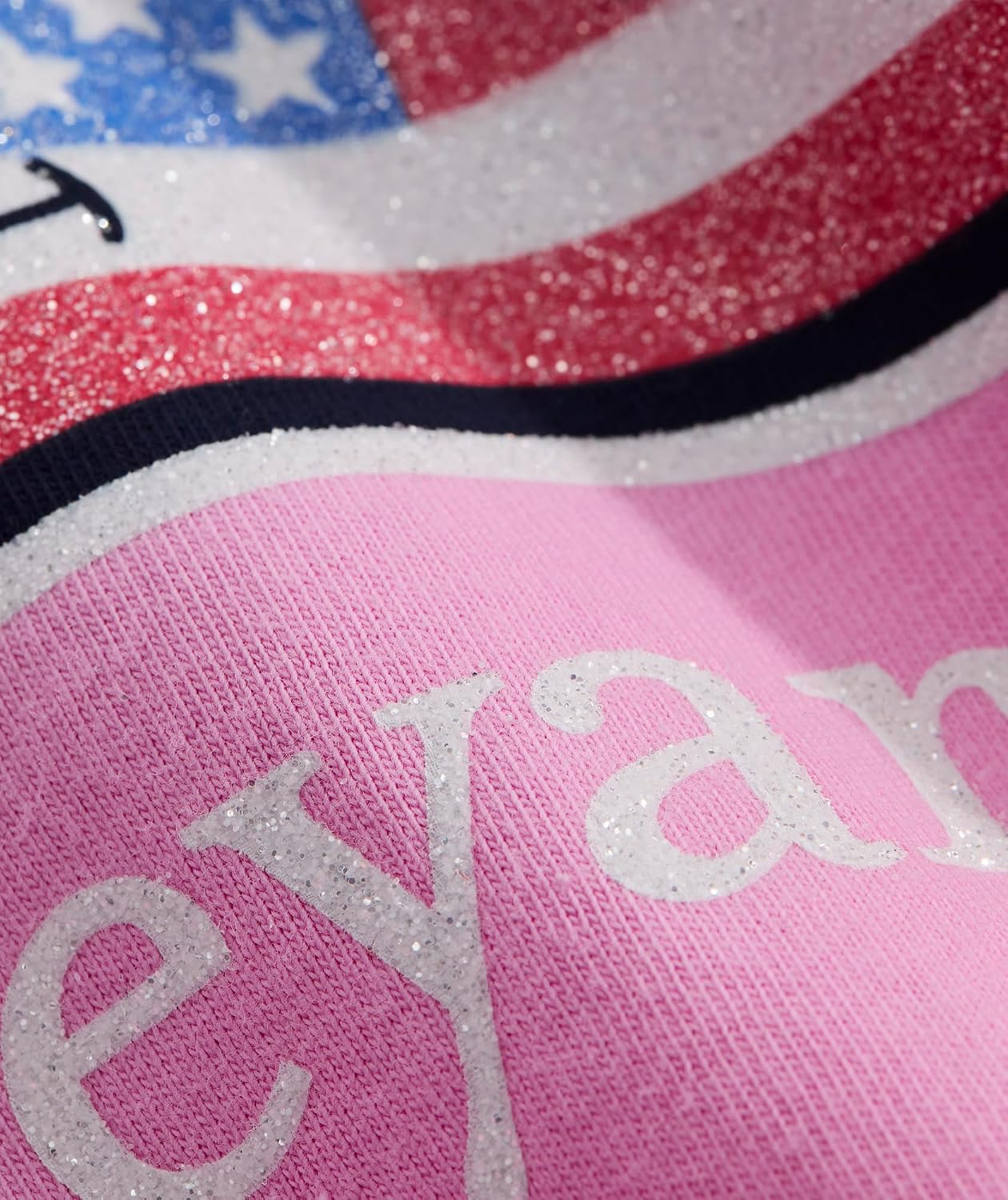 Vineyard Vines Girls' Girls' Glitter Flag Whale Short-Sleeve Pocket Tee