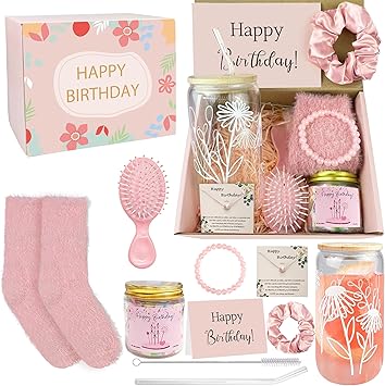10 Piece Set Birthday Gifts for Teen Girls Teenage Girls Basket Gift Sets for Her Friend Daughter Sister Niece Granddaughter Women