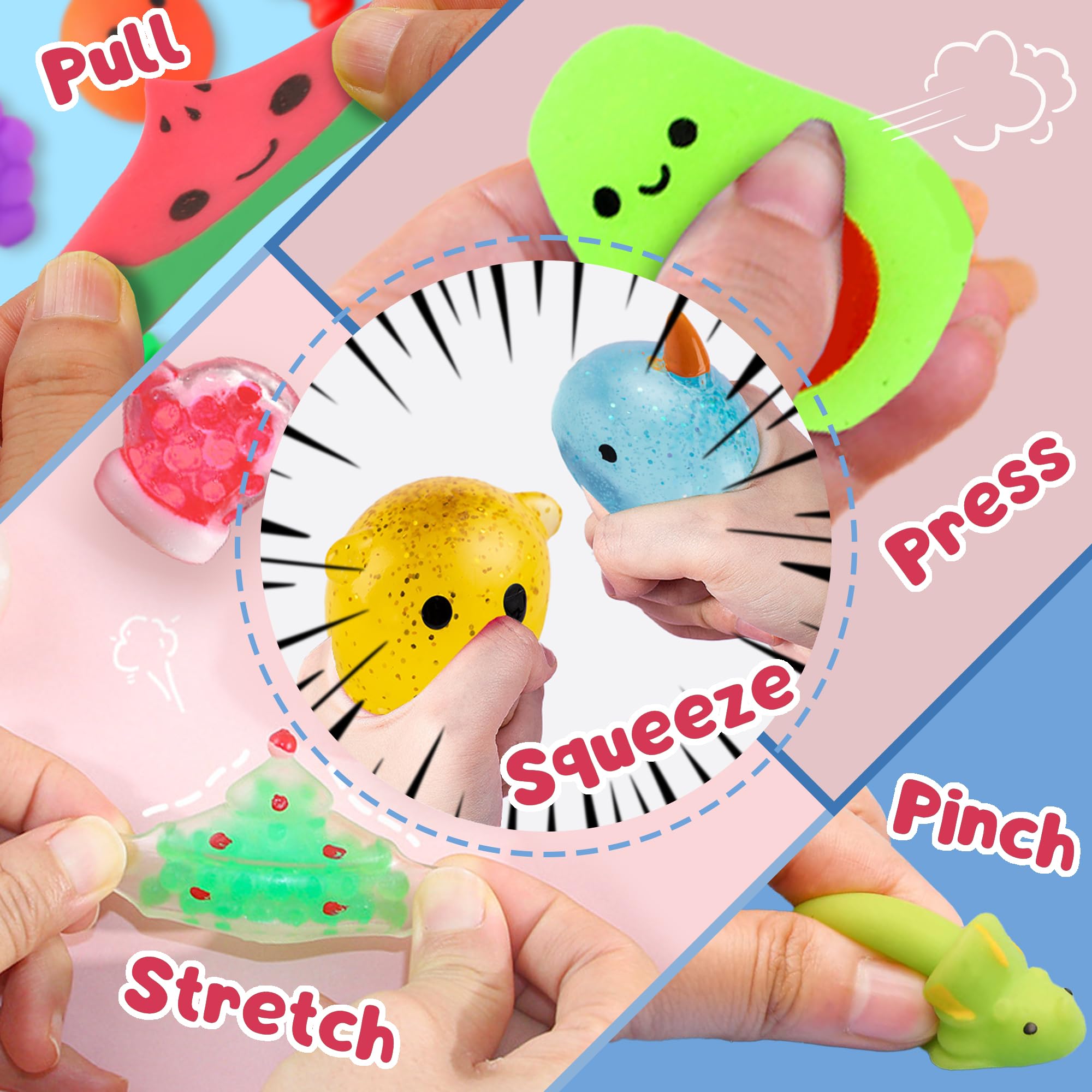 Calendrier De L'Avent Squishy Kawaii 24 Jours - Mochi Squeeze Toys Pour Enfants Noël