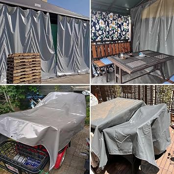 Heavy Duty PVC Waterproof Tarpaulin Tarp Sheet - UV Protective Cover for Rain Shelter and Groundsheet for Outdoor Use