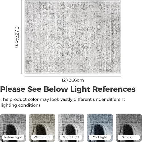 Miniatura 94 de LIVEBOX Alfombra lavable de 2 x 3 pulgadas, tapete pequeño para puerta de interior, tapete bohemio de pelo bajo para cocina, tapete envejecido