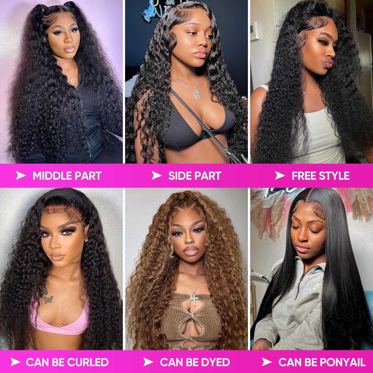 13x6 HD Transparent Lace Front Wigs Human Hair 200 Density Curly Lace Front Wigs Deep Wave Wigs for Women Wet and Wavy Human Hair Wig Pre Plucked with Baby Hair Natural Color 22Inch