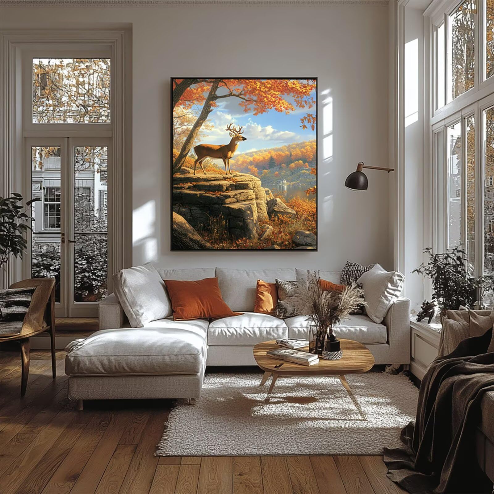 Malowanie po numerach, dla dorosłych, zwierzę, malowanie według numerów, zestawy jelenia, hobby dla dorosłych i kobiet, artykuły artystyczne, 82 x 100 cm, sztuka ścienna, przejrzystość kolorów, płótno