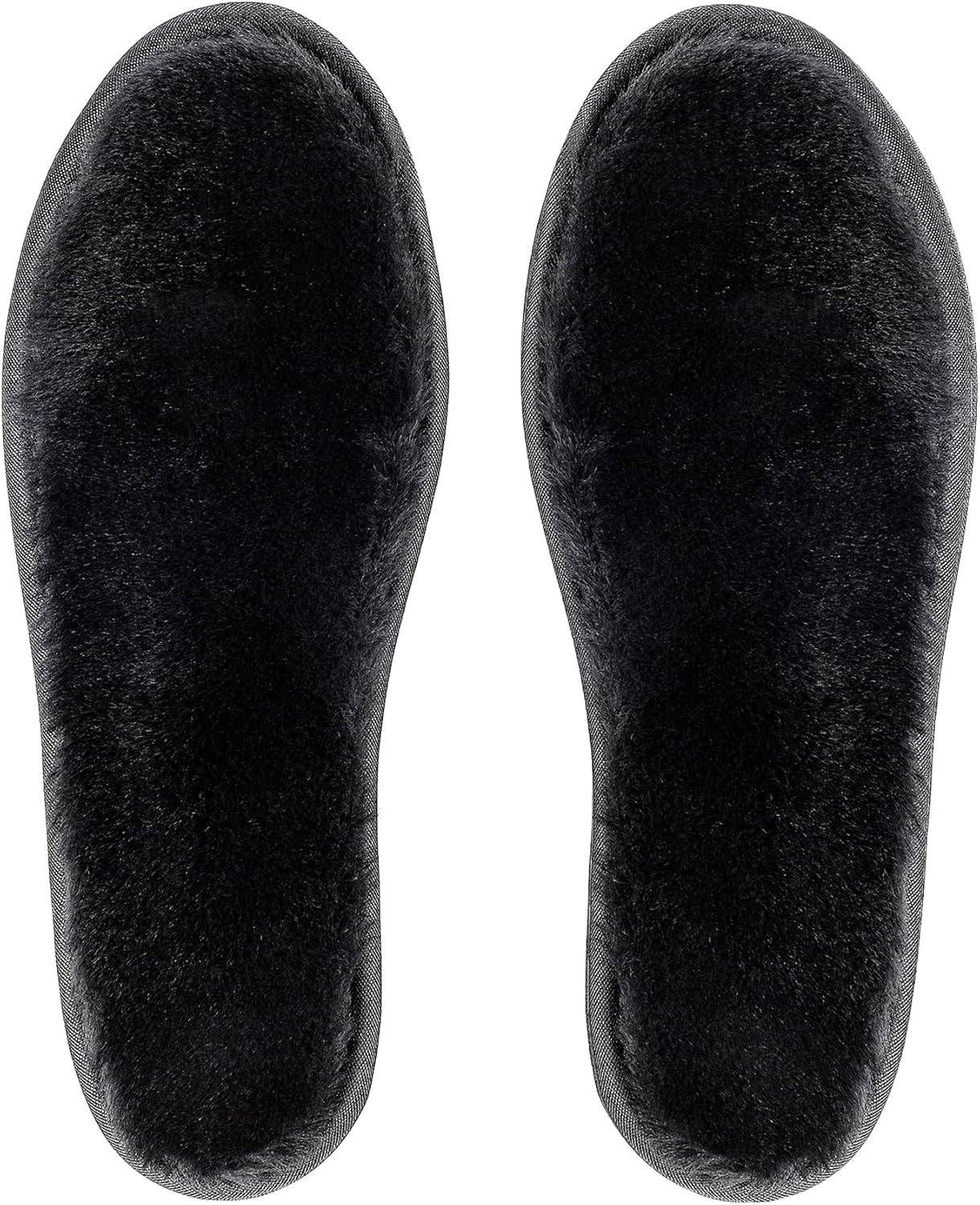 riemot Genuine Sheepskin Insoles for Women Men, Thick Replacement Shearling Inserts for Uggs Boots Slippers, Warm Furry Winter Wool Shoe Liners Black EU 41