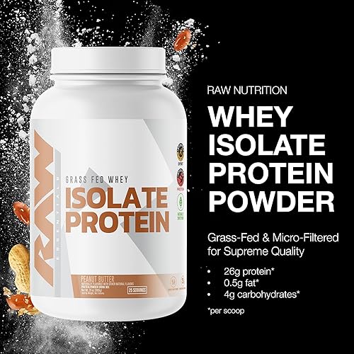 Vista 14 de RAW Proteína aislada de suero en polvo, chocolate oscuro, 100% alimentada con pasto para nutrición deportiva en polvo para crecimiento muscular