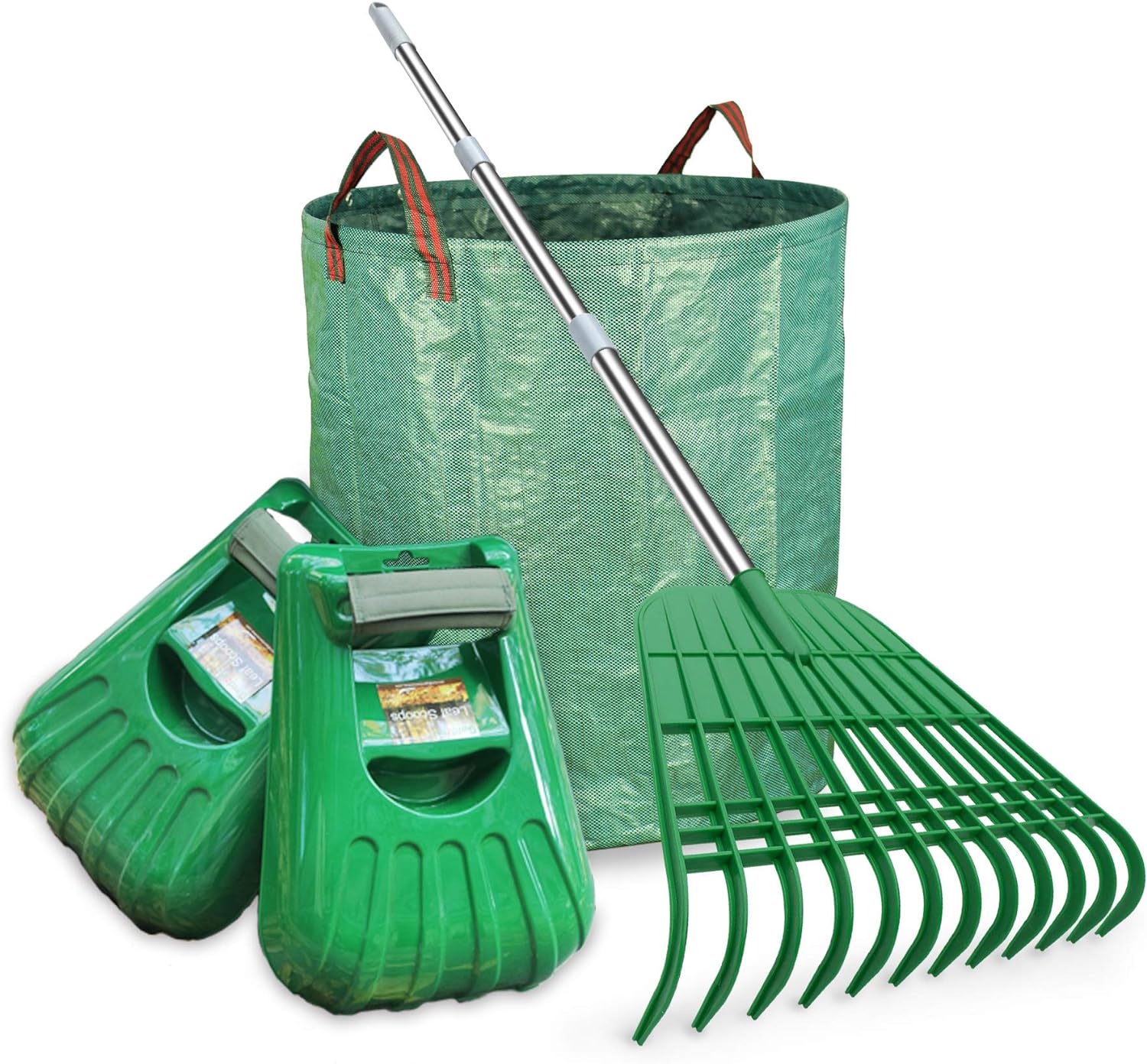 Gardzen Large Leaf Scooper and Rake Set