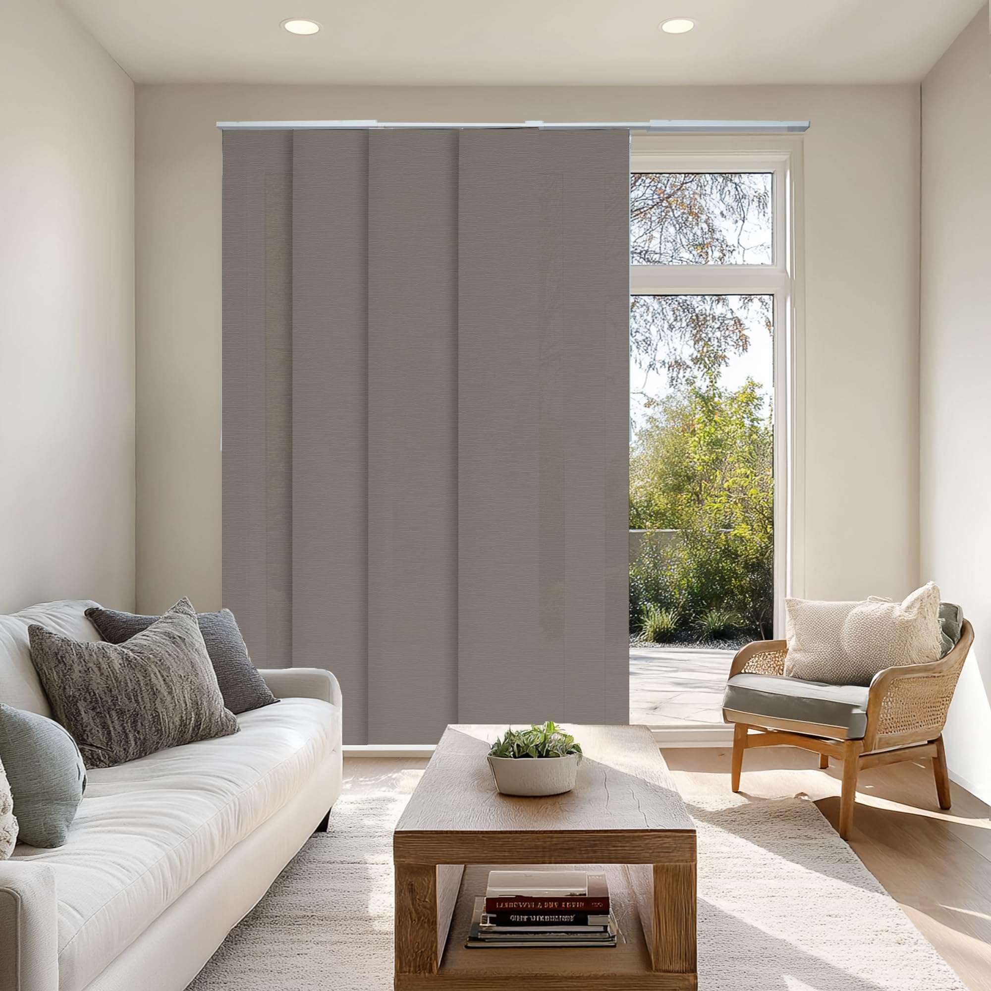 Amazon.com: CHICOLOGY Panel Track Sliding Door Blinds, Embossed