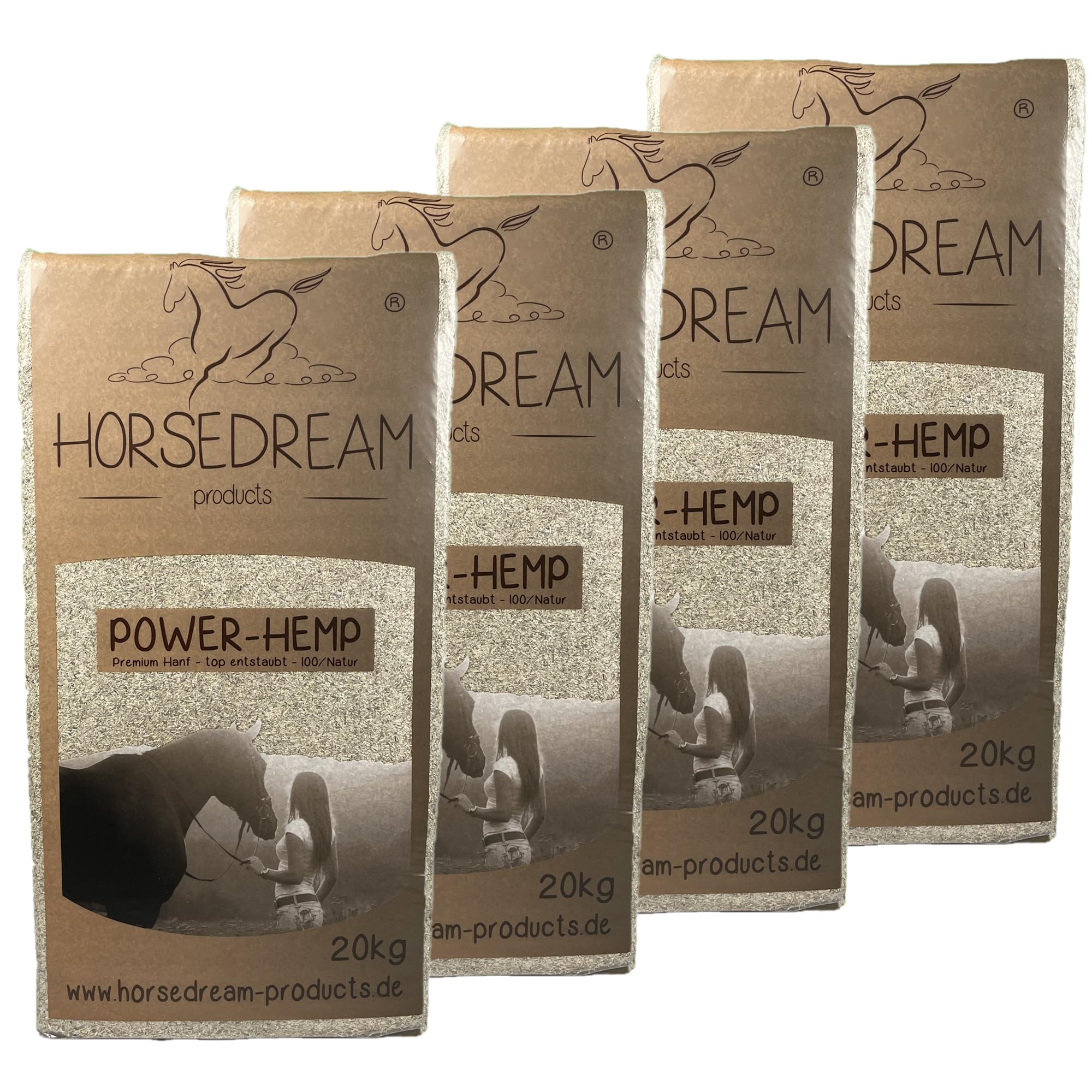 Pferdeeinstreu Einstreu Hanfstreu Power-Hemp Super 80 kg (4 Ballen) – staubarm, über 550% Saugkraft, geruchsbindend für Pferdebox & Stall | Staubarme Hanfeinstreu mit über 550 % Saugkraft und effektiver Geruchsbindung für Pferdeboxen