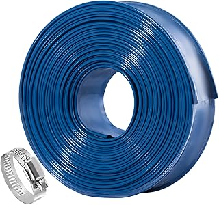 Pool Backwash Hose 2 inch × 25 ft Water Discharge Pipe Lay Flat Tubing