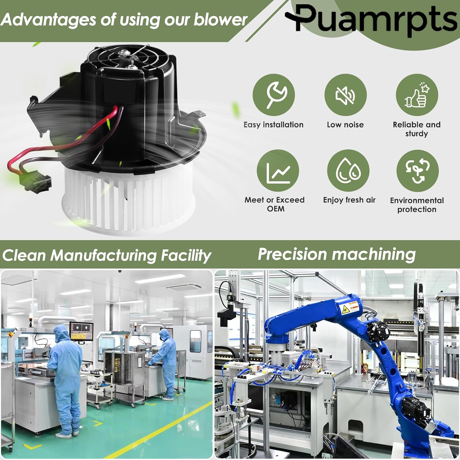 AC Heater Blower Motor Assembly Compatible with Mercedes-Benz Vehicles - AMG GT C180 C250 C300 C350 C400 C63 AMG CLS400 CLS550 E250 E300 E350 E400 E550 GLK250 GLK350 SL400 SL450 SL550